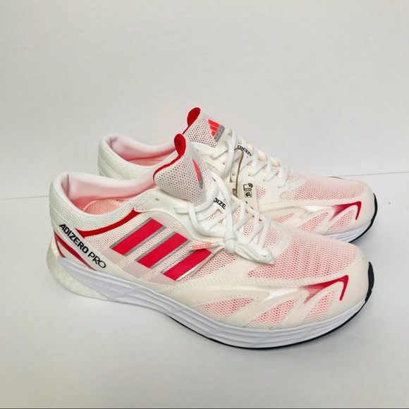 Adidas Adizero Pro V1 DNA White Solar Red - Picture 1 of 6